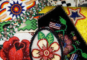 Examples of native American beadwork 
