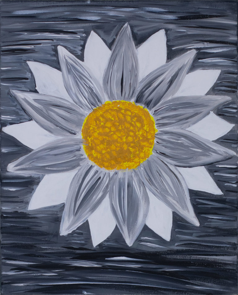 Lonesome Flower by Alissa Ferrell. Third place, two-dimensional, ages 16 to 19. NFS.